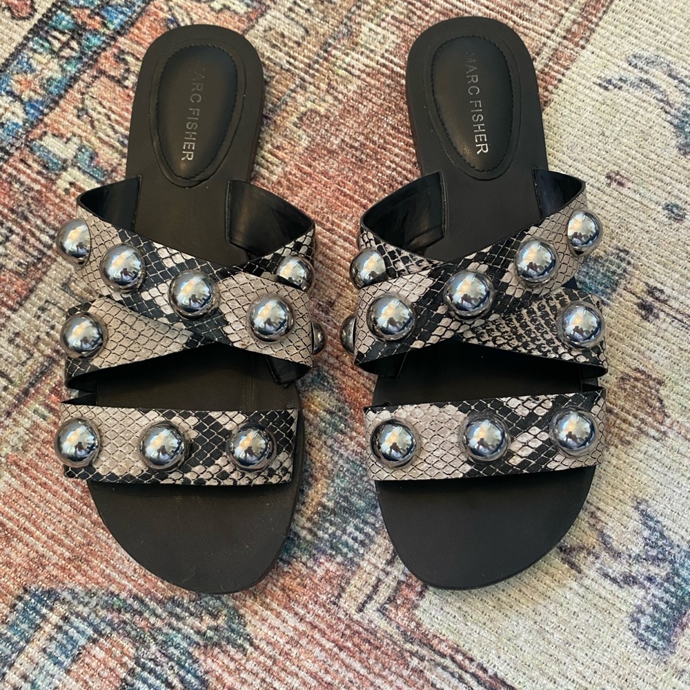 Marc Fisher Bryte 2 Snake Print Slide 7.5